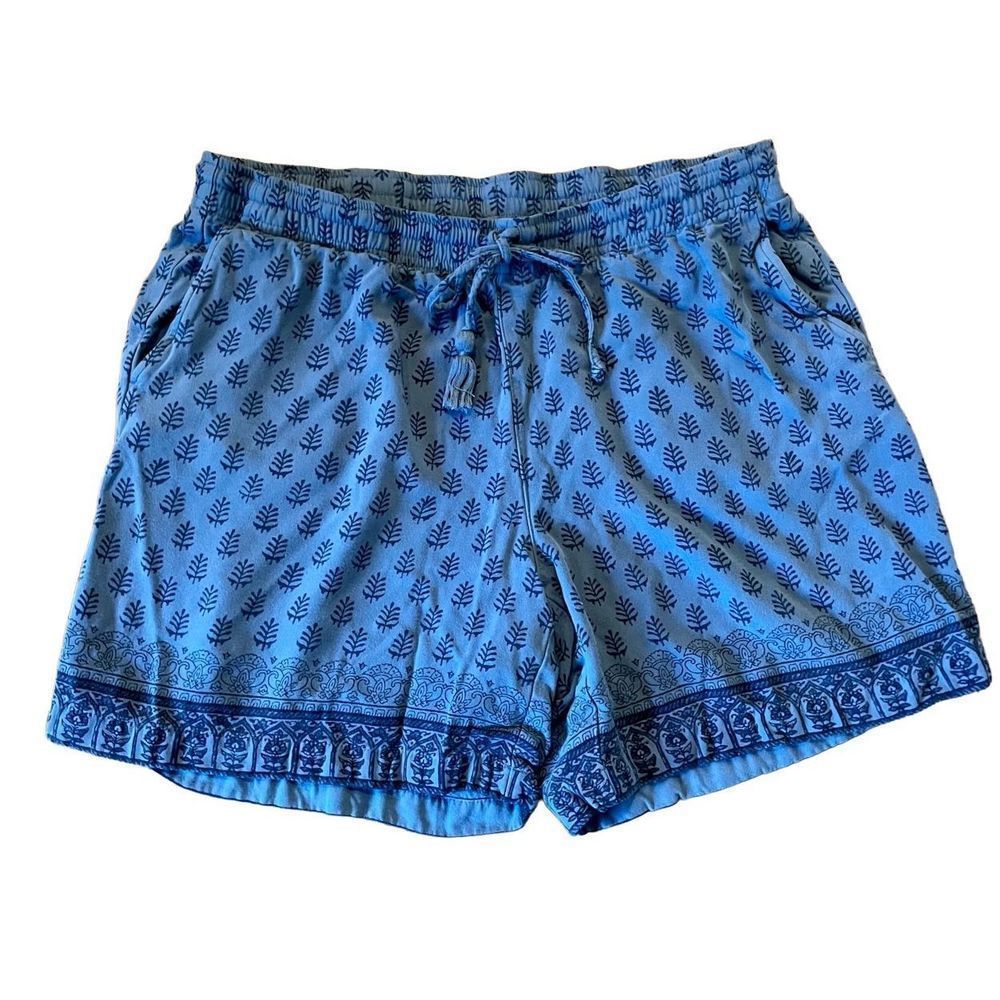 J. Jill Light Blue Printed High Waist Women’s Shorts